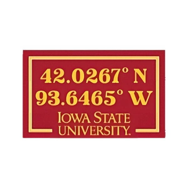 Iowa State University Coordinates Cardinal Rugged Sticker (3.5 in)